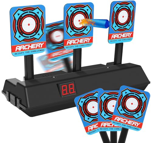 Niumowang Zielscheibe für Nerf Pistole, Auto-Reset Elektro-Schießscheiben, Auto-Reset Digitale Ziele Spielzeug, Geschenke Spielzeug für 6-14 Jahre Kinder Junge Geburtstagsgeschenke, Ostergeschenkes