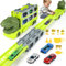 Apritsce Transporter Truck Macchinine Giocattoli, 170 cm Camion Macchinine Giocattolo per Bambini con 6 Macchinine Tiranti, Pista Macchinine per Bambini 3 4 5 6 7Anni