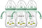 Oberni Anti-Colic Baby Bottle with Size 4 Breast-Like Teat, Non-Slip Handles, Weighted Straw for 12 Months Newborn Babies, 270ml/9oz/Green/3Pack