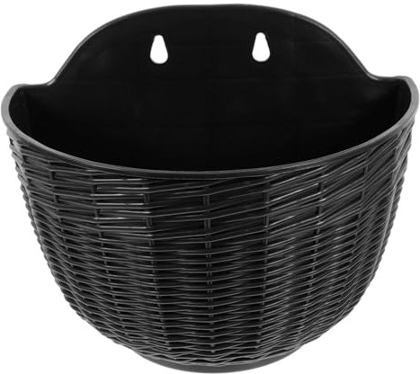 BESPORTBLE Macetas Colgantes De Jardineras De Pared para Plantas De Exterior Maceteros De Pared para Balcón Color Negro Grande De Boca