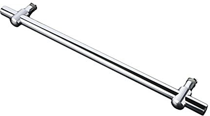 Maniglia scorrevole regolabile in vetro per porte interne/esterne, dimensioni 350 mm, facile installazione e sostituzione, design robusto, finitura cromata, funzionamento liscio, aspetto moderno