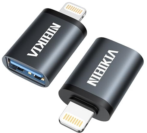 Lightning auf USB Adapter, 2Pack iPhone USB Lightning Stick Adapter Kompakter USB 3.0-OTG für iPhone/iPad, Hubs, MIDI Keyboard, Maus, Kartenleser, USB Daten Synchronisation unterstützt USB Flash Drive