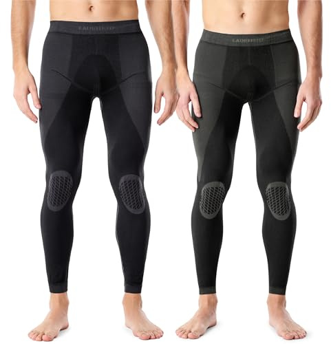 Ladeheid Herren Thermounterwäsche Lange Unterhose Thermoleggings Funktionsunterwäsche für Winter und Sport, thermoaktiv, warm und atmungsaktiv LAGI002