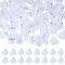 CHGCRAFT 80 Stück Transparente Pflanzenklammern Orchideen Klammern Klammern für Pflanzen Plastik Pflanzenklammer für die Unterstützung von Stämmen Reben Stiele Garten drinnen im Freien, 15,5×14 mm