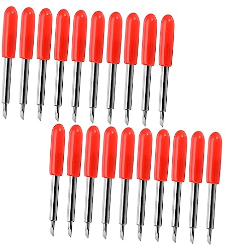 SHINEOFI Lames de Découpe pour Lettrage 50 Pcs, Acier au Tungstène 45°, Réglage Manuel, pour Film Réfléchissant et Ruban Adhésif