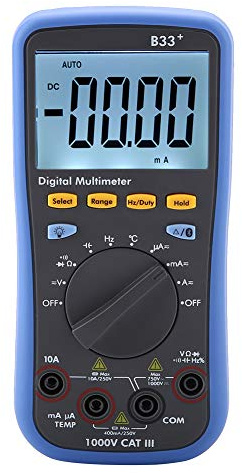 Display Multimetro Digitale B33 + LCD per Misurare la Resistenza Alla Tensione - Modalità di Avvertimento Vocale e Grafica per la Sicurezza - Adattato Agli Elettricisti e Agli Amanti del Fai te