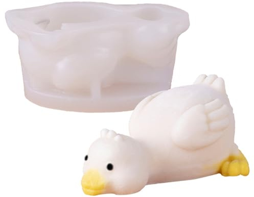 JS MOLD Mousse Kuchenform,Flach Liegende Ente-Mousse-Kuchen-Silikonform zum Selbermachen, handgefertigte Pudding, Schokolade, Mousse, Kuchen