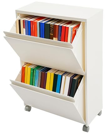 KAPIPALA Schuhschrank Schmal mit Rollen, Platzsparender Schuhschrank Klein mit Bremsrollen, Schmaler Flurschrank Modern als Schuhregal & Aufbewahrungsschrank (60,5 cm)