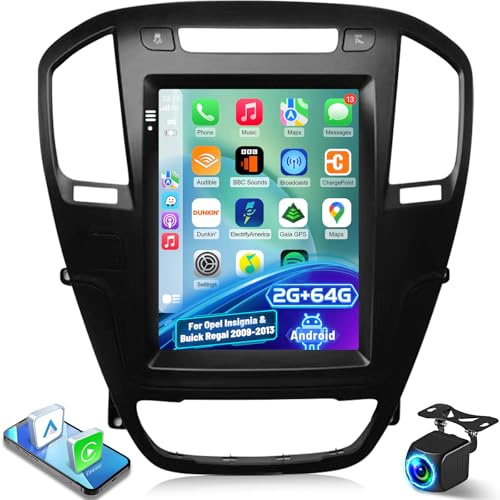 [2+64G] Techschermo Car Radio for Opel Insignia & Buick Regal 2009-2013 | 9 Inch Touchscreen Android Car Stereo with Wireless Carplay and Android Auto / GPS / WiFi / BT / SWC + AHD Backup Camera