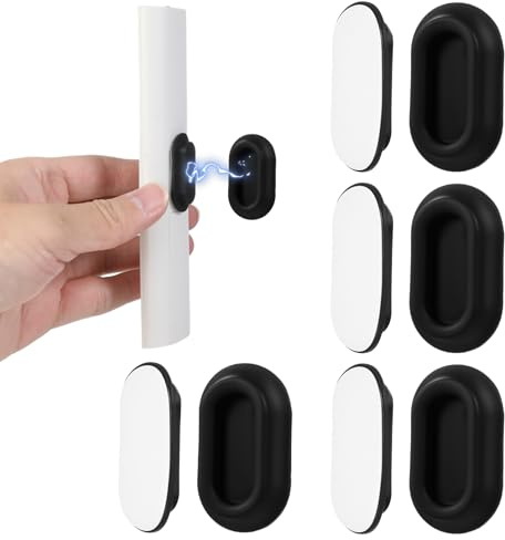 JJUNW 4Pcs Remote Control Storage, Remote Control Holder, Magnetic Remotes Controls Holders, Remotes Holders Wall Mount, Hole Free Remoted Controls for TV, Fan and Wall Holder