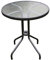Mojawo Garten Glastisch Bistrotisch Glas/Metall Rund Ø 60 H70cm Antrhrazit/Dunkelgrau Balkontisch Gartentisch