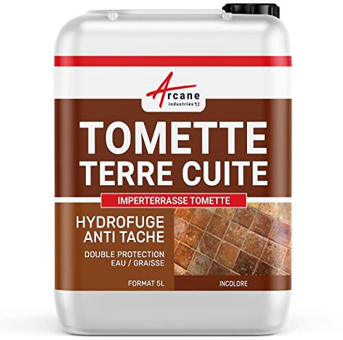 Idrorepellente Impermeabilizzante per Pavimento 5 L (fino a 25 m²) | Impermeabilizza Cotto, Terracotta e Mattoni, Idrorepellente Oleorepellente, Protegge dalle Macchie - Arcane Industries