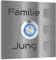 Jung Edelstahl Design - Edelstahl Türklingel Köln Aufputz oder Unterputz - 7 X 7 cm mit LED Drucktaster - Klingel aus V2A Edelstahl geschliffen - Haustürklingel (LED blau)