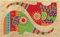 Coco&Coir Natural Eco-Friendly Coir Indoor Mat | 15mm Thick Coir Premium Quality Non-Slip Backing | Elephant Colourful Printed Design (Jumbo Bling 45 x 75cm)
