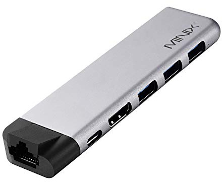 MINIX NEO C-D PRO USB-C Multiport Adapter für Apple MacBook Air und Pro, HDMI Anschlüsse, USB 3.0, Mikro SD-Kartenleser, SD-Kartenleser, USB-C