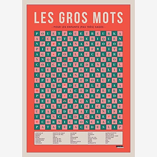 La Majorette à Schnurrbart Poster Les Gros Worts Art, Papier, Rot, Format: 50 x 70 cm