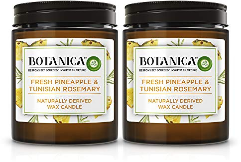 Botanica by Air Wick Lufterfrischer Candle Fresh Ananas & Tunesian Rosmarin, 205 g (2 Stück)