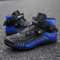 BSTL Stivali da Moto per Uomo Scarpe da Motociclista Scarpe da Motociclista Traspiranti Stivali da Moto da Donna Scarpe Impermeabili Sneaker con Fibbia Rotante,Blue-44
