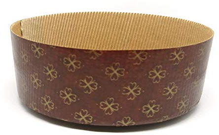 Dream' s Party 20x Stampo per PANETTONE 750 gr Basso in Carta Forno Monouso - Ideale per Panettoni, Panettone Gastronomico, Dolci Natalizi, Pan brioche, Pan Dolce ECC. - 20 Pezzi da 0,75 kg