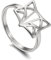 Dreamtimes Schlangenringe verstellbarer Ring für Frauen Fuchsring Edelstahl Katze Hundepfote Engelsflügel Ring einfach entzückend Tier Fingerschmuck Paarringe (Fuchs)