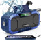 KAYINOW Solar Kurbelradio-Bluetooth Lautsprecher HandyLadefunktion, IPX5 wasserdichtes tragbare klein Kurbelradio, Notfall AM FM tragbar, 5000mAh Akku, Camping, Outdoor, Taschenlampe, SOS, Kompass