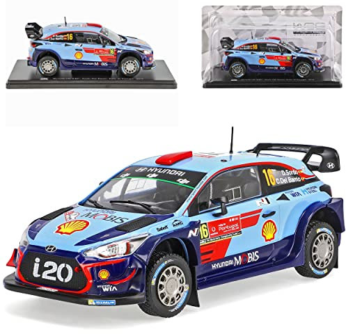 Ixo Hyundai I20 Coupe WRC Nr 16 Rallye Portugal 2018 Sordo 1/24 Modell Auto mit individiuellem Wunschkennzeichen