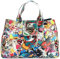 Belli Echt Leder Handtasche italienische Damen Ledertasche Umhängetasche Henkeltasche in Glattleder, Kroko oder Strauss (Strauß) Prägung - 36x25x18 cm (B x H x T) (Multicolor 2)