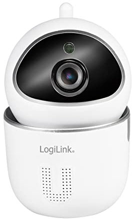 LogiLink SH0117 - Wi-Fi Smart Home IP-Kamera, Schwenk- und neigbar und 2-Wege Audio, über App steuerbar, IP20, Tuya kompatibel, unterstützt Amazon Alexa und Google Home