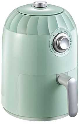 Friggitrice ad aria portatile for uso domestico piccola friggitrice elettrica senza olio da 2 litri controllo / temporizzazione della temperatura a doppia manopola, cestello for friggere antiaderente