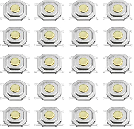 EMSea 20pcs Micro Interrupteur Tactile Bouton Poussoir Compatible avec 3C B6 Voiture Télécommande Clé Équipement Audio Interrupteur Tactile Momentané 5.2x5.2x1.5mm
