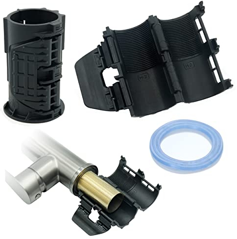 HuaLiSiJi Wasserhahn Befestigung Wasserhahnhalterung Wasserhahn Adapter Zubehör Installation Tool, Wasserhahn Befestigungswerkzeug Passt Perfekt an Hahn und Becken (Schwarz)