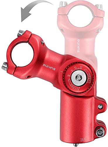 BESNIN Fahrrad Vorbau, Radfahren MTB Vorbau 0-90° 25.4x60mm ROT Mountainbike Lenker Vorbau für Fahrrad, Rennrad, MTB, BMX (25.4 * 100mm)