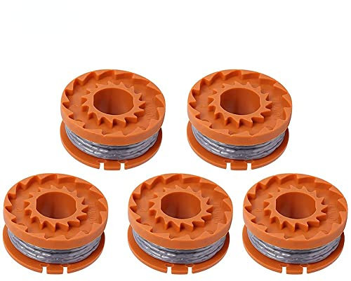 DAZZLEEX 5Pcs Lawn Mower Spool,11 feet Trimmer Spool & Line for Spear for Jackson S1825CT S3630CT S3630CT2 Strimmer Spool(Diameter : 0.065inch)
