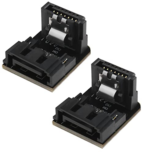 SG Store 2Pcs SATA 7Pin Reverse Converter Rechtwinklig SATA 7 Pin Konverter 90 Grad abgewinkelt Stecker-zu-Buchse Adapter Elektrisches Zubehör 6 Gbit/s