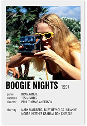 EDSC Film Boogie Nights Vintage Leinwand Poster Wandkunst Dekor Druck Bild Gemälde für Wohnzimmer Schlafzimmer Dekoration Rahmen: 30 x 45 cm