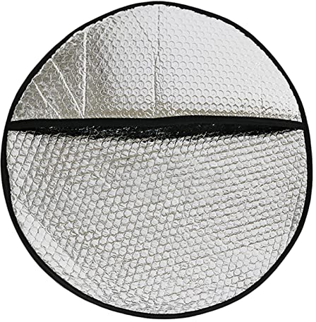 Kühlender Lenkradbezug, 16,93 x 16,93 Zoll, Sonnenschutz, hitzebeständiger Lenkradschutz, kühlender Lenkrad-Sonnenschutz, atmungsaktiv, rutschfest, kühl im Sommer, reflektierender Sonnenschutz