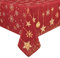 Yrendenge Weihnachts Tischdecke Rot Glänzend Schneeflocke Rentiere Sterne Tischdecke Abwaschbar Outdoor Tischdecke Rechteckig wasserdichte Winter Ferien Weihnachts Dekoration, Gold 140 x 240cm