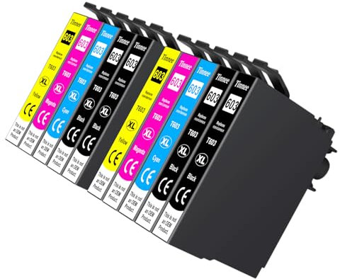 Tinnee 603XL Druckerpatronen Kompatibel für Epson 603 Tintenpatronen - Expression Home XP-3100 XP-3105 XP-4100 XP-2100 XP-2105 XP-4155 WF-2830 WF-2810 WF-2835 WF-2850