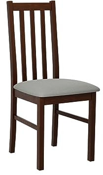 Mirjan24 Esszimmerstuhl Bednir X, Wohnzimmerstuhl, B:43 x H:94 x T:49 cm, Rahmen aus Buchenholz, Sessel, Stuhl für Arbeitszimmer, Esszimmer, Küchenstuhl Holz (Nuss/Hygge 91)