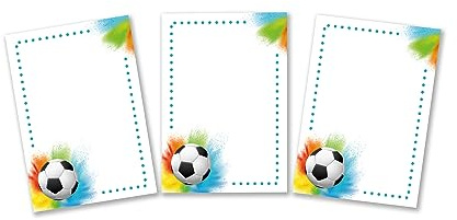 12 Mini-Notizblöcke Fußball Fussball Mitgebsel für Kindergeburtstag Gastgeschenke für Jungen Jungsgeburtstag Jungen / A7-Format