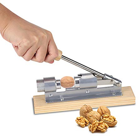 Nussknacker Mechanischer Walnussknacker Nussknacker-Werkzeug Nussöffner Küchenspezialitäten-Gadgets Desktop-Nussknacker-Werkzeug mit Holzsockelgriff