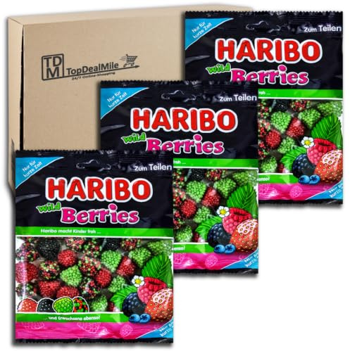 TopDealMile-Vorratspack für Haribo wild Berries 3 x 175g