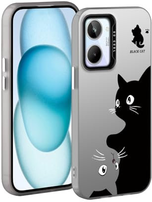 YUXING Funda para Realme 10 4G - Carcasa Teléfono Móvil Antichoque Delgada Patrón Artístico Fresco Bumper Slim Case Cover (Cat)