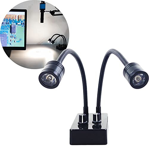 Mikroskop-Lichtquelle, USB-Schreibtisch-Dual-Schwanenhalsleuchten, LED-Mini-Strahler, Illuminator für Stereo-Mikroskop-Kamera, industrieller Video-Zoom, C-Mount-Objektiv für Reparatur, Löten