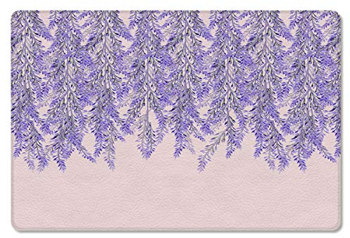 Badematte 60x40cm, Lavendel Schmutzfangmatte Bedruckt Welcome Fußmatte Personalisierte Sauberlaufmatte, Für Garten, Badezimmer, Flur