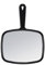 OWBIA Hand Mirror, Large Handheld Mirror with Handle, Portable Makeup Mirror, Black, 18.8 cm×26.2 cm