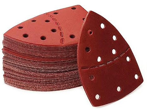 60 fogli di carta abrasiva dettaglio del mouse per levigatrice multifunzione Bosch, piastra di sabbia 11 fori, vari 40/60/80/120/180/240 granulometria piastra di sabbia del mouse