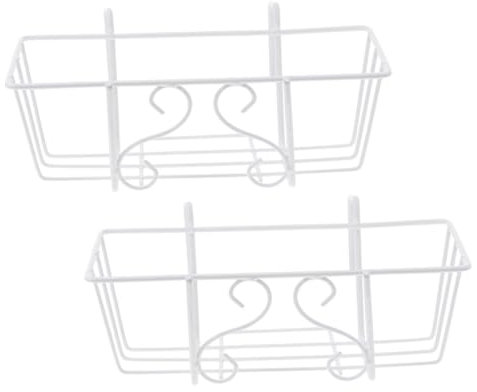 Sosoport 2piezas Soporte Colgante para De Barandilla Estante para De Interior y Exterior para Decoración De y