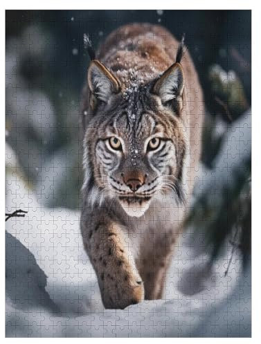 Puzzle Für Erwachsene, 500 Teile, Luchs, Holzpuzzle, Holzpuzzle, Geburtstagsgeschenke, Puzzle, Wanddekoration (55×41cm)