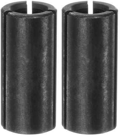 sourcing map Router Collet Chuck Driver Adapter 1/2 (12.7mm) to 1/4(6.35mm) Carbon Steel CNC Engraving Bit Router Converter for Woodworking Engraving Machine Tool 2pcs